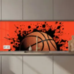 Basketbal - Verf - Sport - Oranje keuken achterwand 2 middel zz_3dshopping