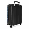 Stippen patroon blauw NBS - Handbagage koffer - Kinderen Unisex middel -achterkant