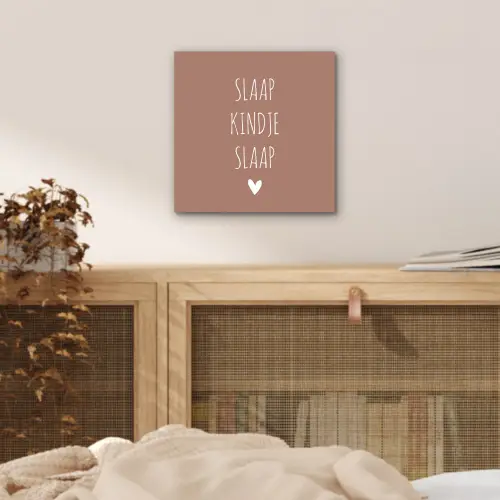 Slaap kindje slaap - Quotes - Spreuken aluminium wit klein -sfeer3