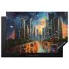 Auto - Skyline - Zon - Blauw Inductie beschermer vinyl 3mm klein -3d