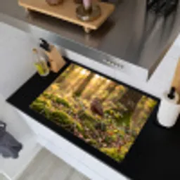 Houtsnip - Bos - Bladeren - Herfst - Gecamoufleerd Inductie beschemer met haakjes klein -sfeer1