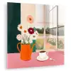 Bloemen - Koffie - Raam plexiglas 5mm klein -zzzproduct_nieuw