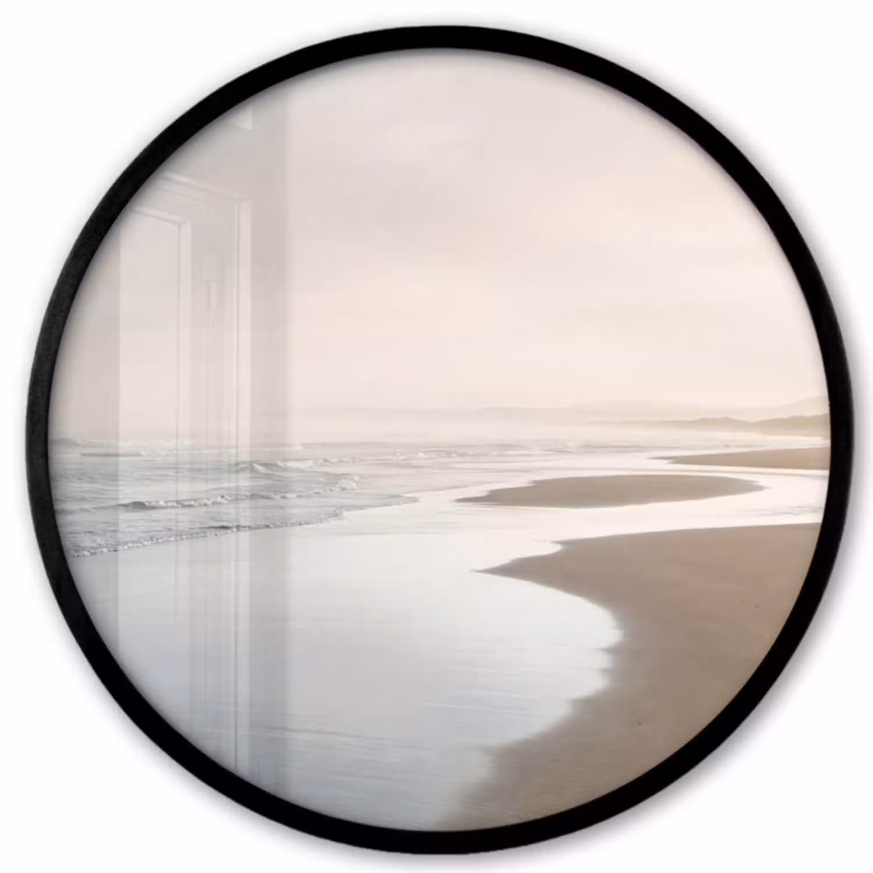 Kustlijn - Strand - Oceaan Fotolijst rond zonder passe partout klein -3d
