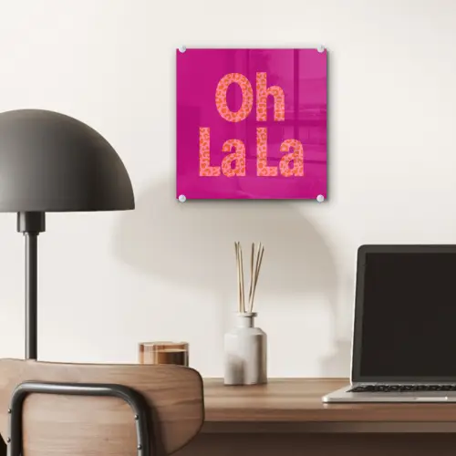Oh la la - Luipaardprint - Roze plexiglas 5mm klein -sfeer6