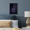 Porselein- Kersen - Delfts - Blauw fotolijst zwart zonder passe partout klein -sfeer3