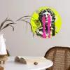 Buste - Verf - Geel Wandcirkel kunststof plaat 5mm dik klein -sfeer4
