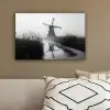 Molen - Weerspiegeling - Landschap - Water canvas 2cm klein -sfeer3