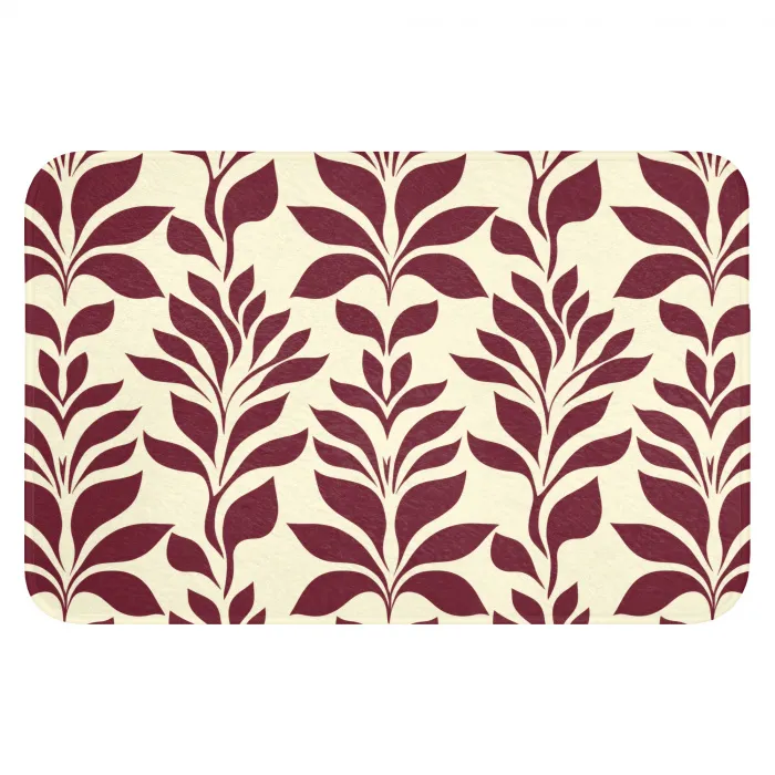 Abstract - Bladeren - Burgundy WCmat klein 1009 -3d