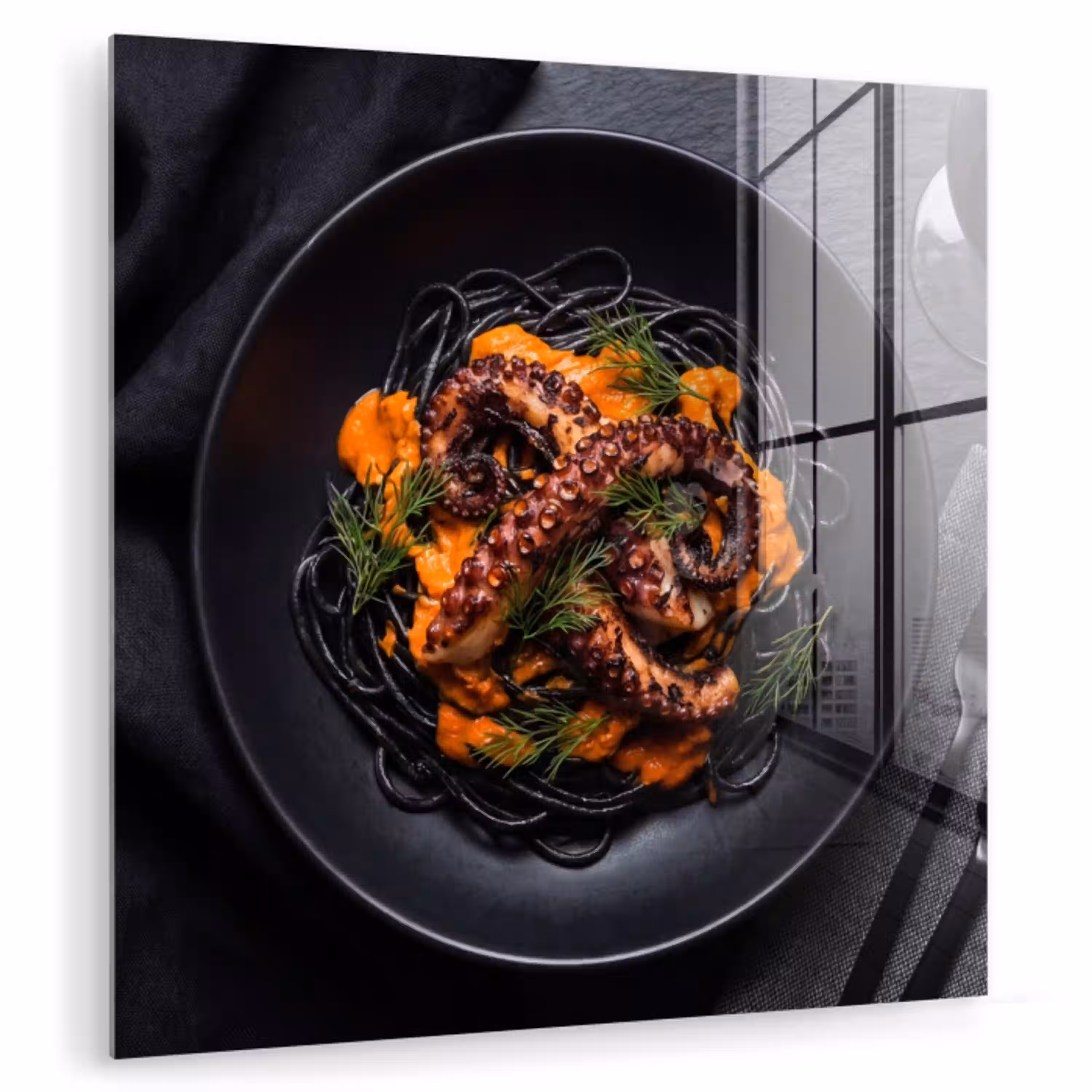 Eten - Octopus - Modern plexiglas 5mm klein -zzzproduct_nieuw