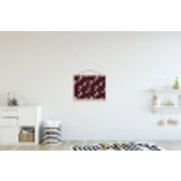 Kraanvogels - Klassiek - Bordeaux textielposter latten blank klein 122 -kinderkamer