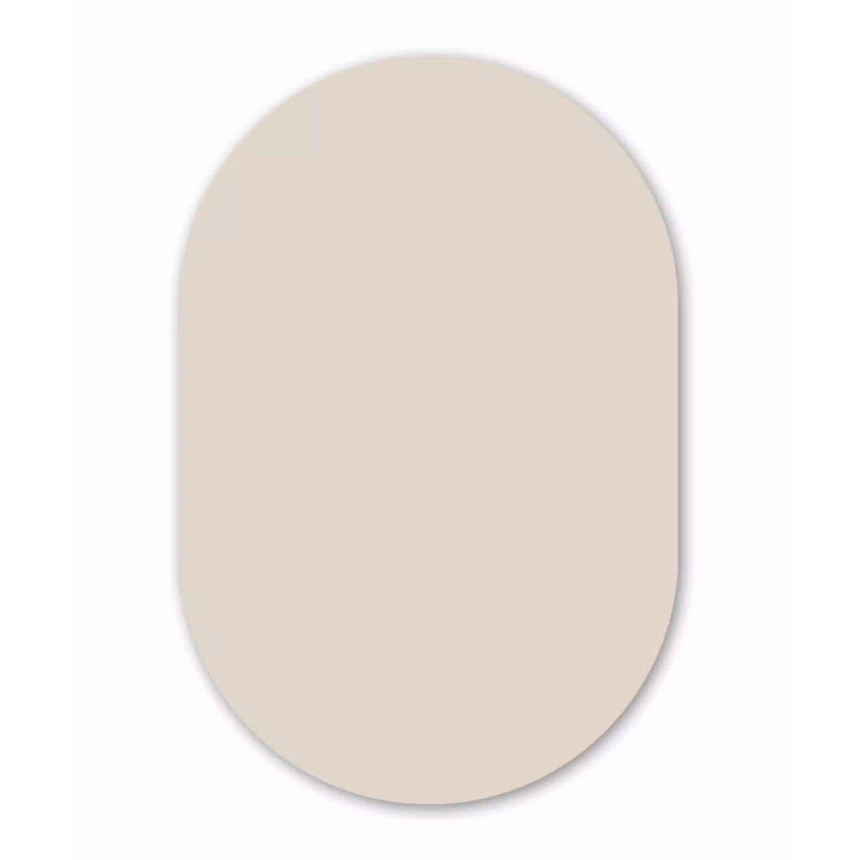 Fresh - Linen - Nude Wandcirkel Ovaal Aluminium middel 839 -3d
