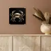 Goud - Krab - Dieren - Zwart plexiglas 5mm klein -sfeer5