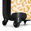 Dierenprints - Panterprint koffer in oranje en crèmekleur NBS - Handbagage koffer - Unisex middel -wiel