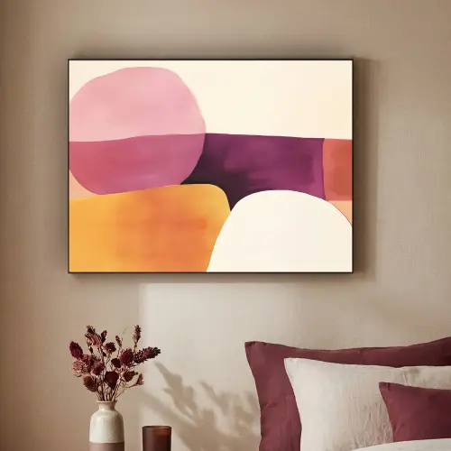 Vormen - Abstract - Kleurrijk Textielframe zwart klein -sfeer1
