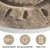 Gezichtje - Zon - Zand - Getekend Akoestische PET Vilt - Rond klein -closeup_NL