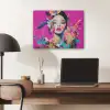 Vrouw - Portret - Abstract - Paars PET vilt klein -sfeer5