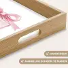 Cadeau - Strik - Tekst - Roze Dienblad Rechthoek middel -USP_HandgreepNL