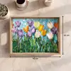 Mozaïek - Veld - Tulpen - Kleurrijk Dienblad Rechthoek middel -USP_Formaat