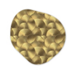 Modern - Cirkel - Goud Wandcirkel Organisch Forex 3mm klein 629 -3d