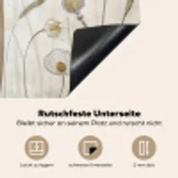 Botanische Elegance in Sepia Inductie beschermer vinyl 3mm middel -tsfeer4_DE