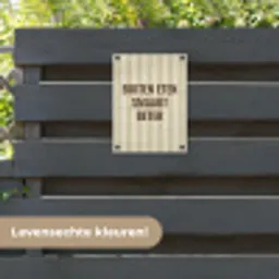 Buiten - Quote - Strepen - Zomer tuinposter los doek klein -sfeer3