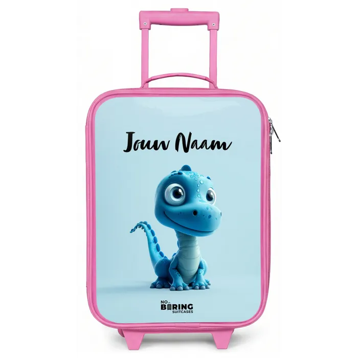 Blije Bronto Kinderkoffer - Roze klein -zz3dotto