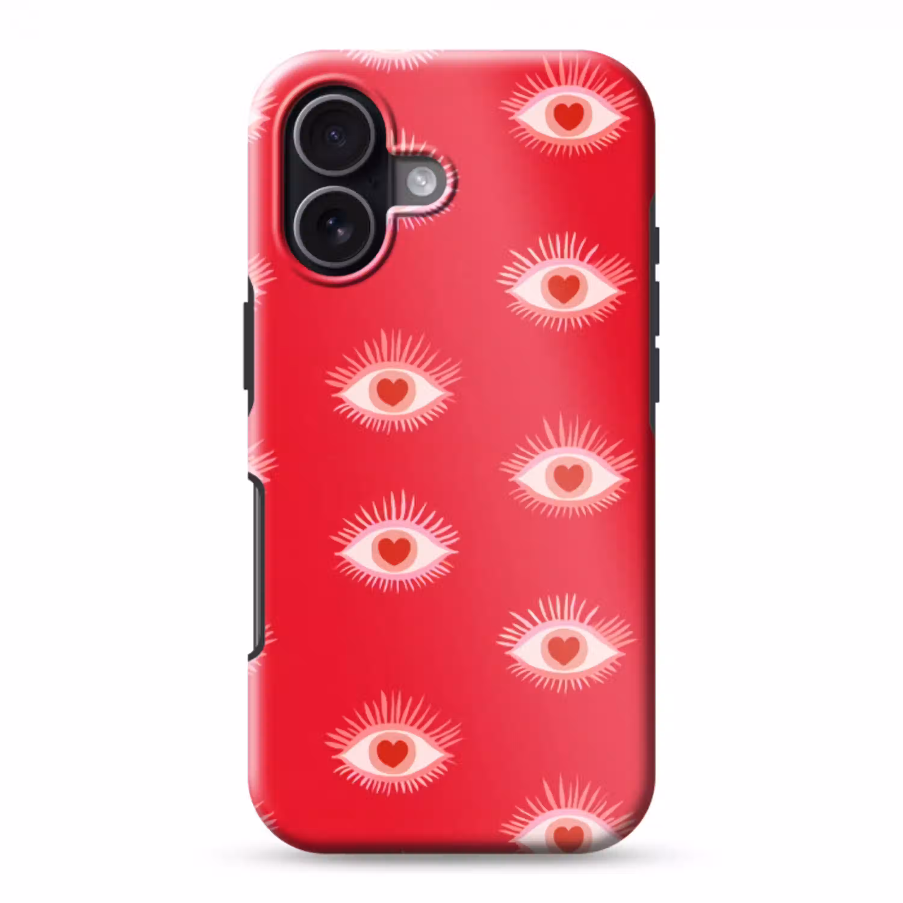 Ogen - Hart - Abstract - Rood - Roze Toughcase MagSafe Apple iPhone 17 klein 1017 -3d
