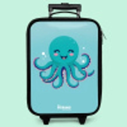 Octopus - Water - Blauw Kinderkoffer - Zwart klein -zzz_website3d_nbs2