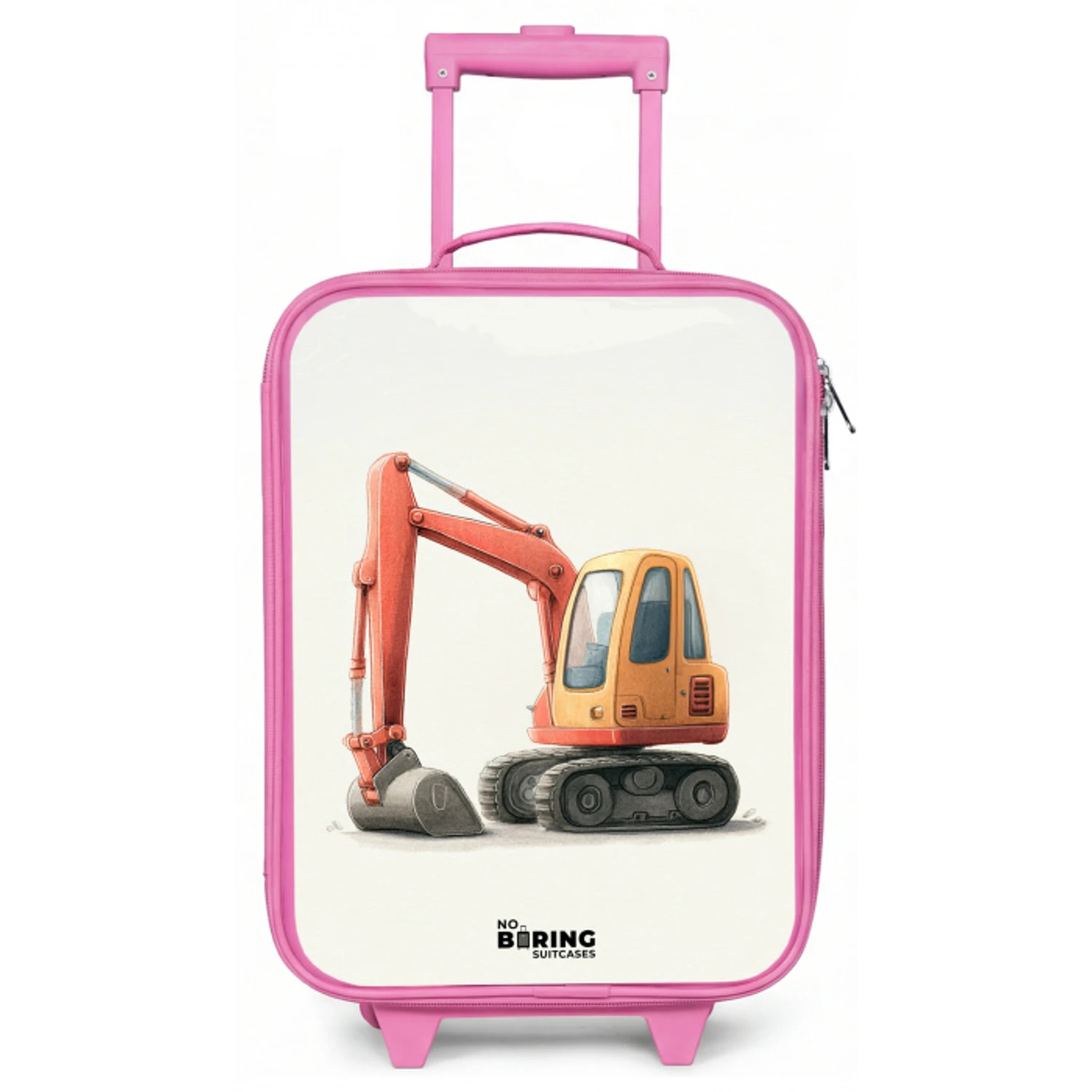 Graafmachine - Getekend - Oranje Kinderkoffer - Roze klein -zz3dotto