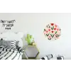 Tulpen - Modern - Roze Wandcirkel aluminium klein -kinderkamer