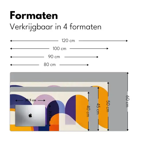 Vormen - Abstract - Grafisch - Oranje Muismat XXL klein -sfeer5
