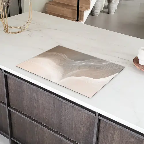Golvende lijnen - Luchtstromen - Harmonieus Inductie beschermer vinyl 3mm klein -sfeer8