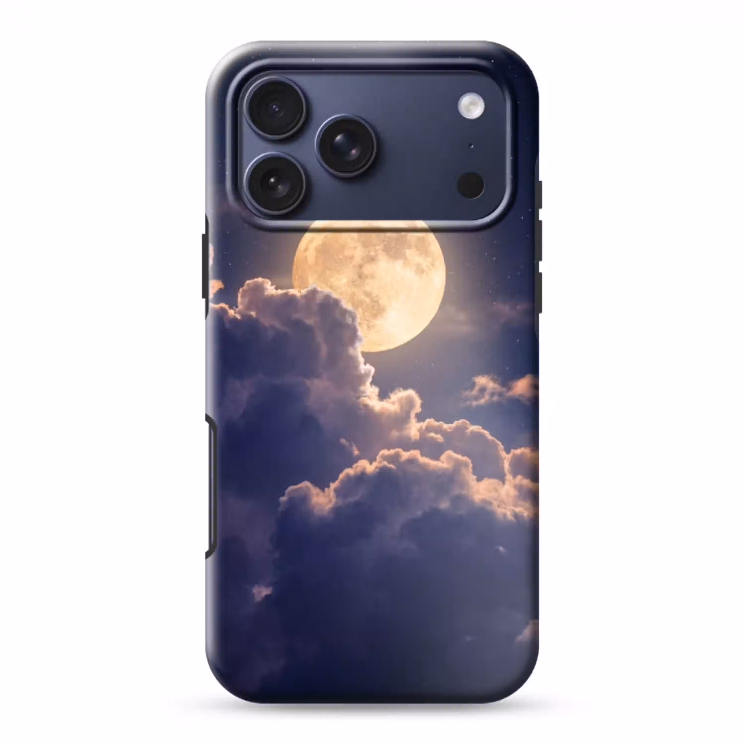 Maan - Wolken - Nacht - Oranje Toughcase MagSafe Apple iPhone 17 Pro Max klein -3d