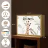 Giraffe - Bladeren - Kinderen - Dieren - Jungle Light Box met batterij (Wandlamp kind) middel -USP_websiteoverzichtNL