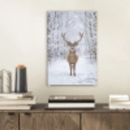 Hert - Winter - Bos - Natuur - Wit plexiglas 5mm klein -sfeer1
