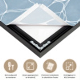 Organisch - Patroon - Blauw Textielframe zwart klein 947 -USP_feed_closeupNL