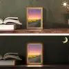 Bloemen - Weg - Lucht - Geel - Paars - Zonsondergang - Natuur Light Box met kabel (Tafellamp) klein -sfeer3