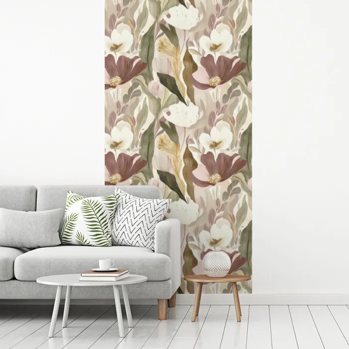 Bloemen - Aquarel - Kleurrijk fotobehang vinyl groot 64 -woonkamer