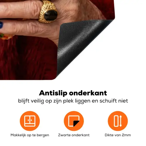 Broodje - Bontjas - Goud Inductie beschermer vinyl 3mm klein -zzzzzzz-td-onderkant