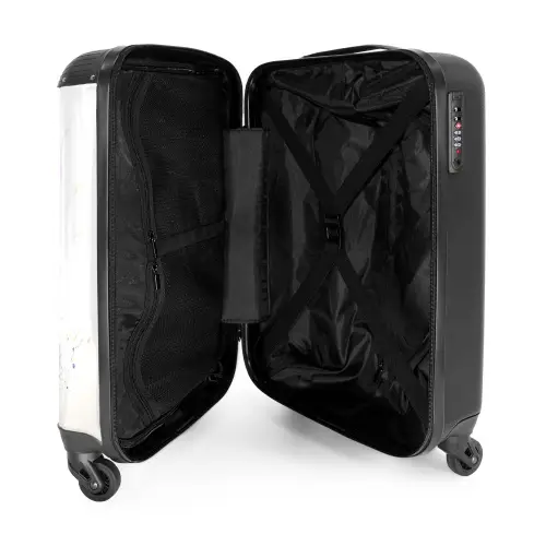 Aquarel paard met paarse manen Koffer - NBS - Handbagage middel -binnenkant
