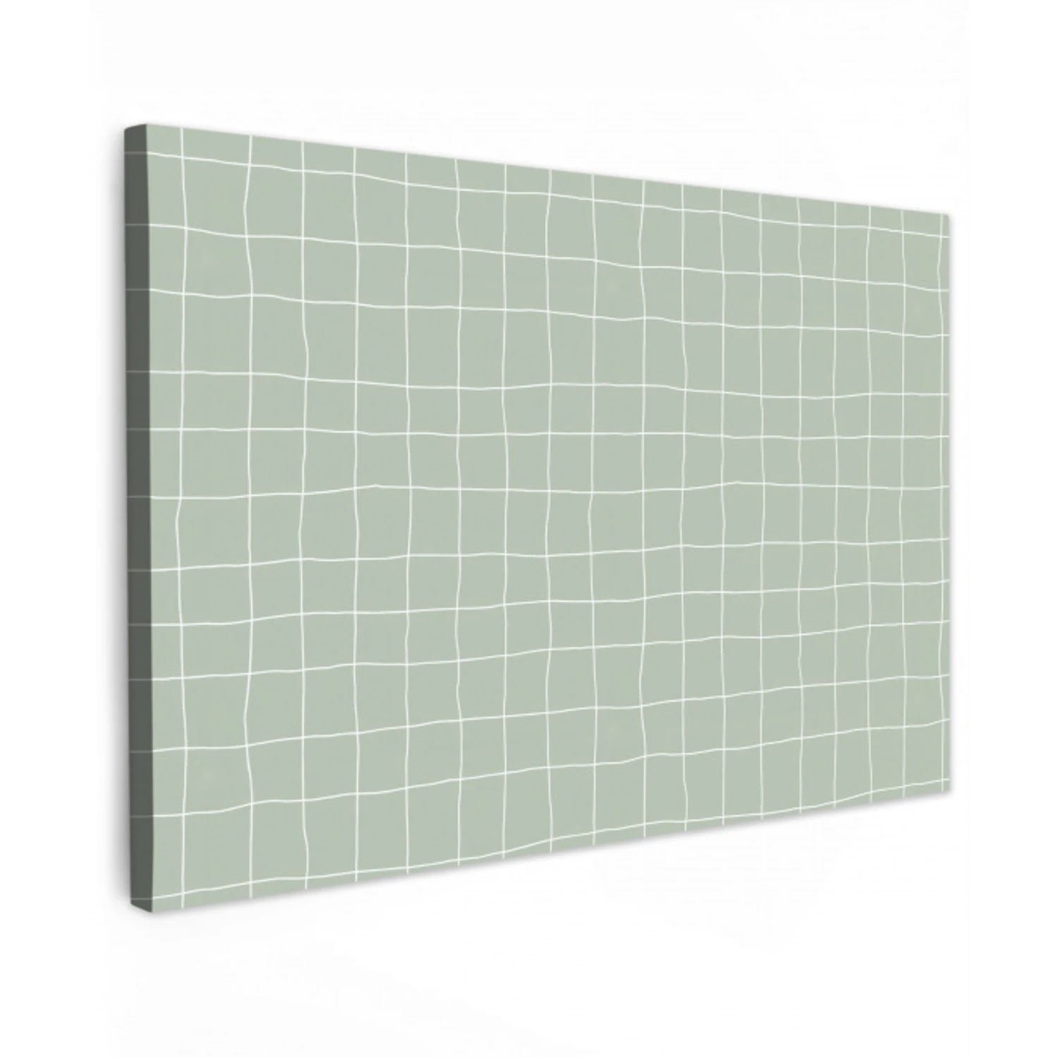 Ruitpatroon - Golvend - Groen canvas 2cm klein 34 -z3d