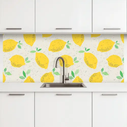 Citroen - Fruit - Vintage - Design keuken achterwand 2 middel 871 -3d