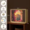 Colosseum - Rome - Roze Bloemen Light Box met batterij (Wandlamp) middel -USP_websiteoverzichtNL