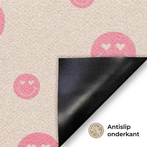 Smiley - Hart - Ogen - Patroon Deurmat klein 898 -antislip_NL