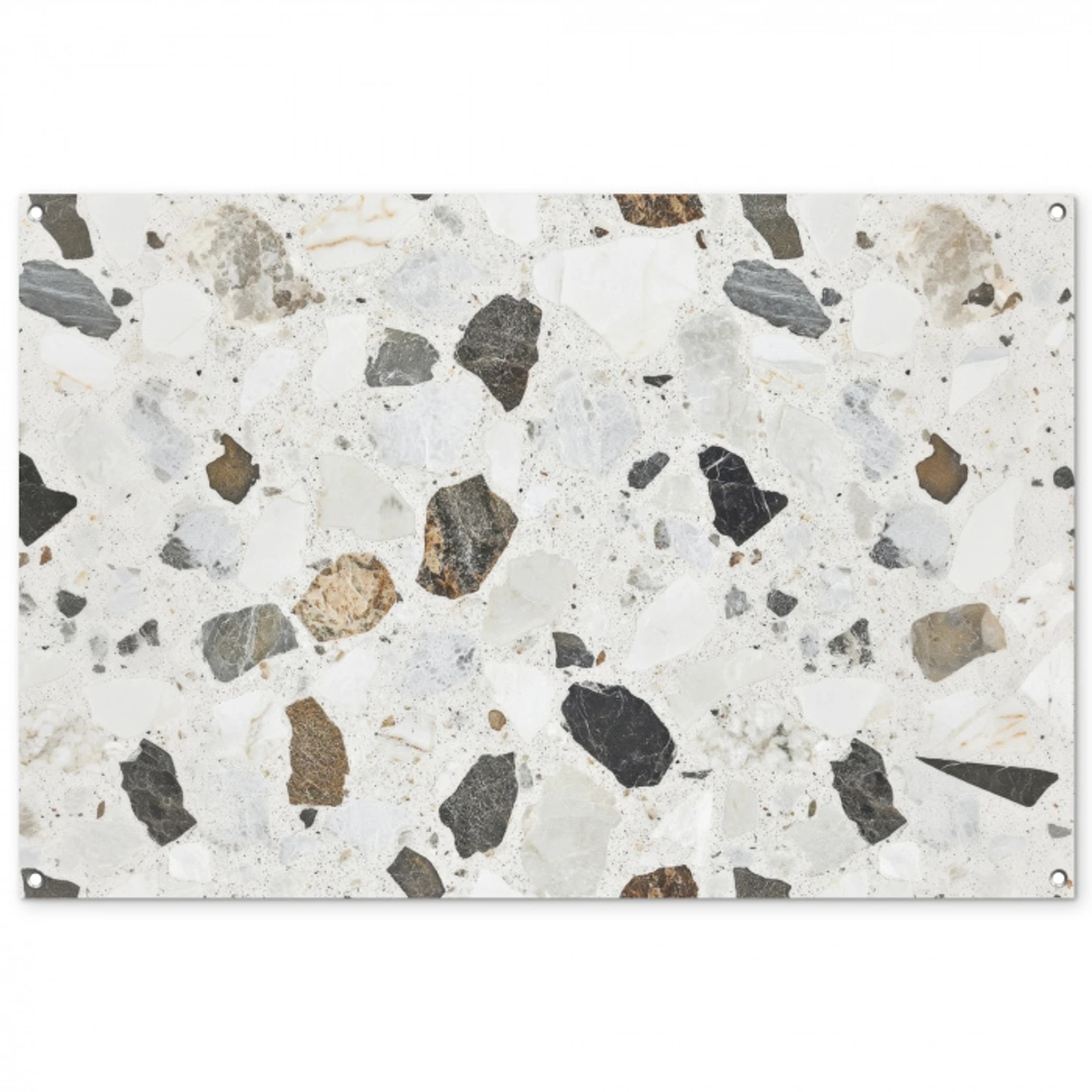 Marmer - Terrazzo - Decoratie - Interieur tuinposter los doek groot -3d