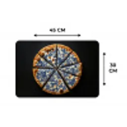 Pizza - Eten - Delftsblauw Placemat vinyl groot -specs