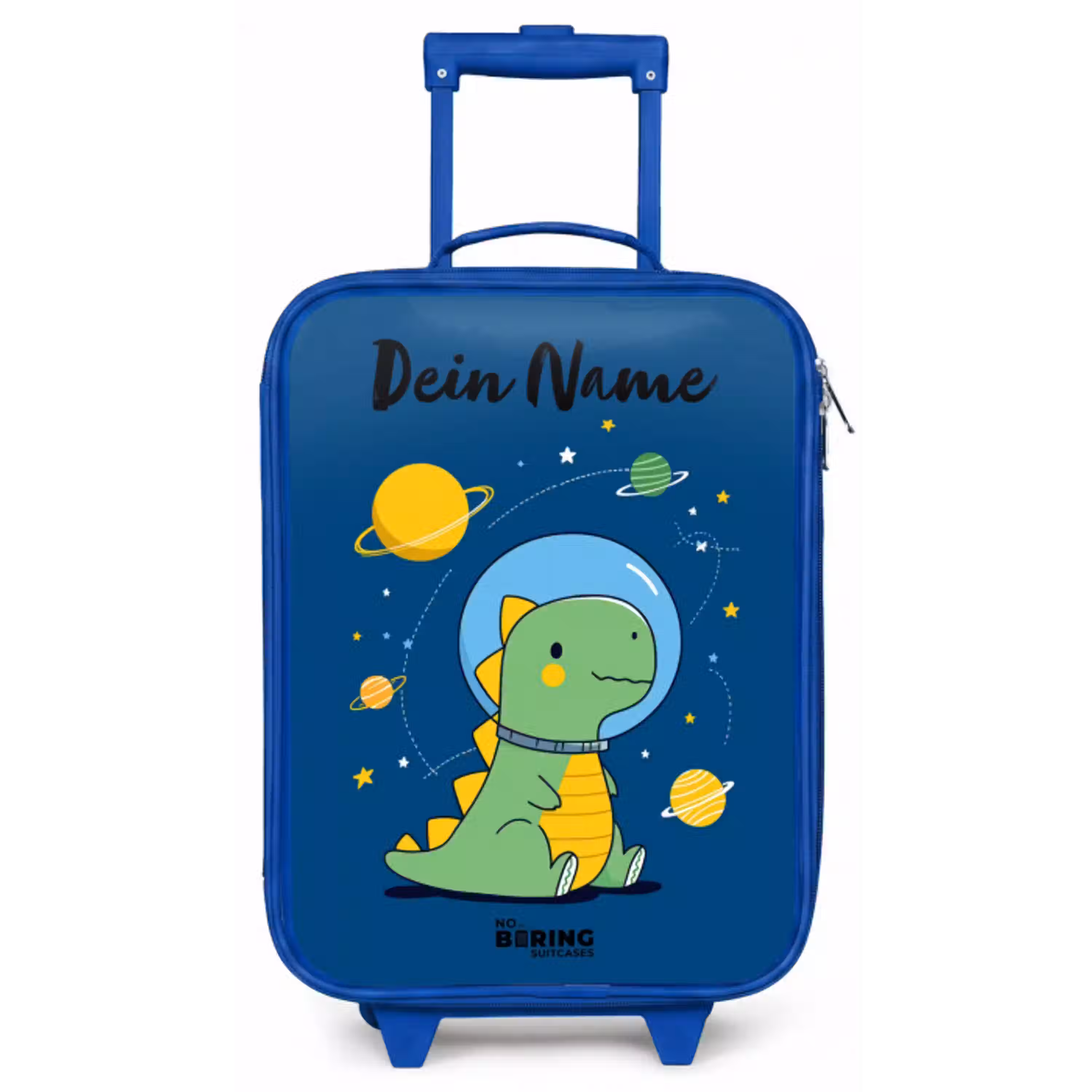 Dino - Planeet - Ster - Blauw Kinderkoffer - Blauw klein -zz3dotto