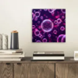 Paars - Bubbels - Schuim aluminium wit klein -sfeer1