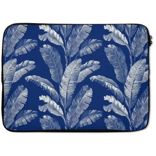 Blad - Palm - Blauw laptophoes neopreen klein 279 -zkaufland3dotto