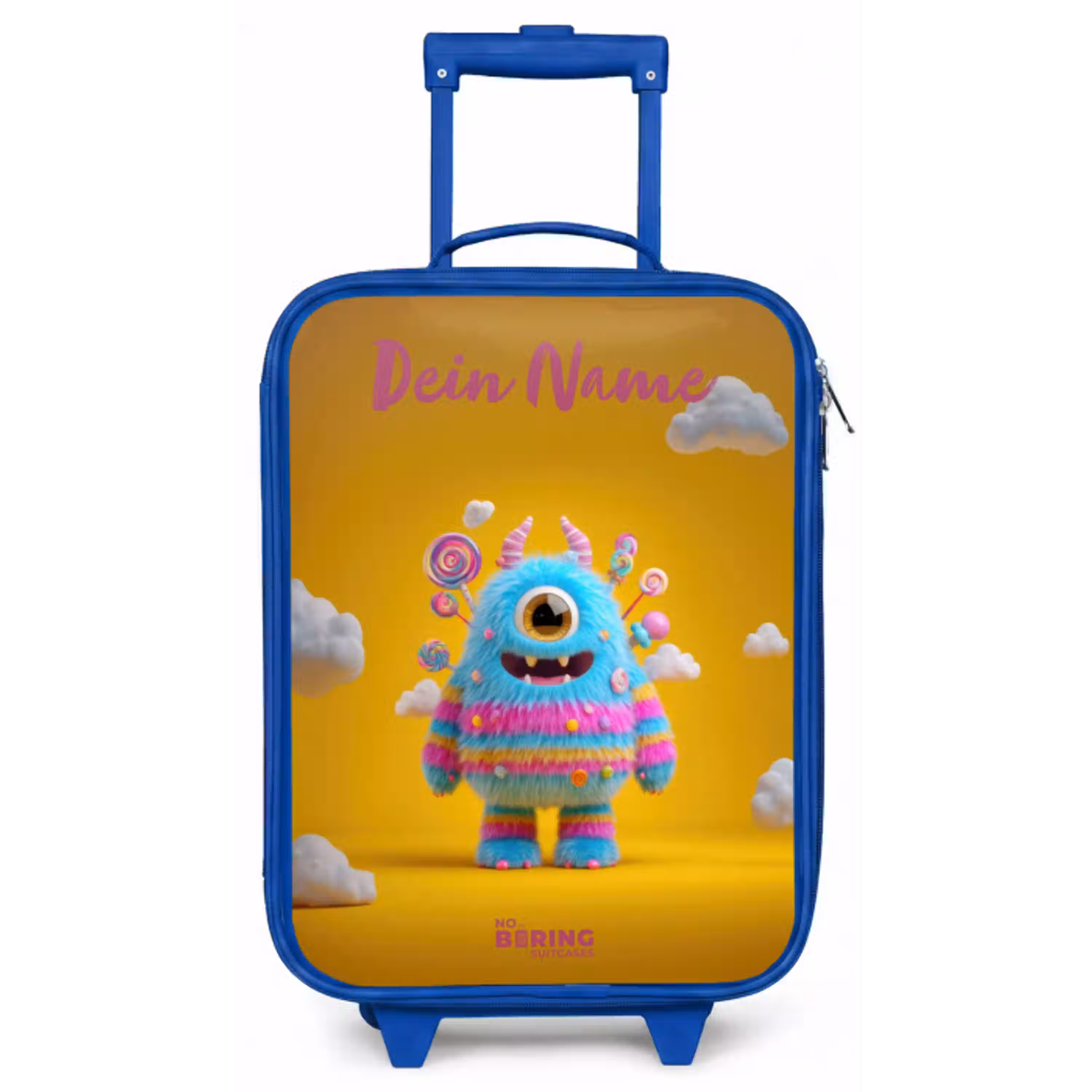 Snoep - Monster - Regenboog Kinderkoffer - Blauw klein -zz3dotto